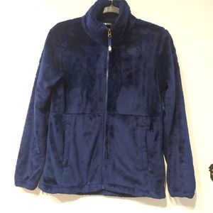 The North Face Jacket Osolita Full Zip Fleece Navy Blue Girls Sz XL18-20